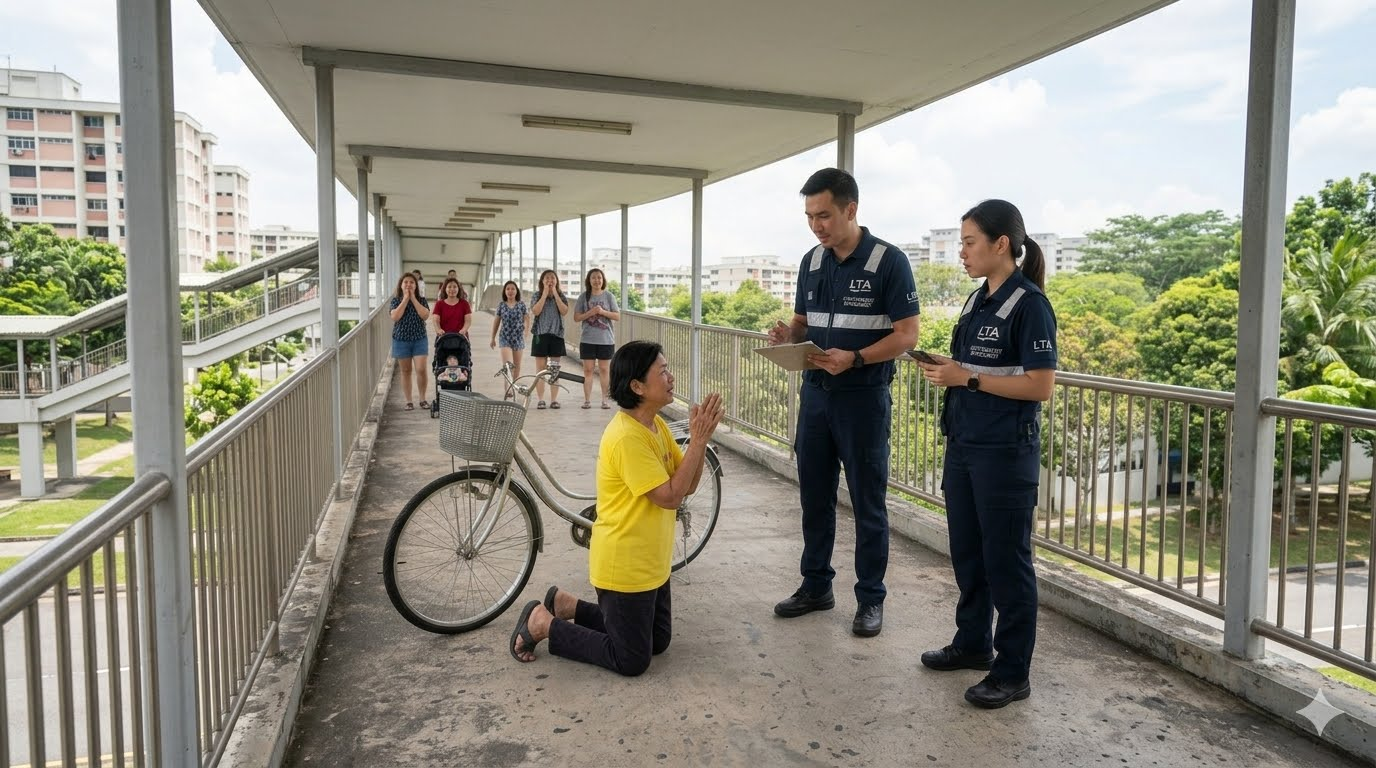 The Great Aljunied Drama: When Kneeling to LTA Officers Goes Viral (And What the Law Actually Says!)