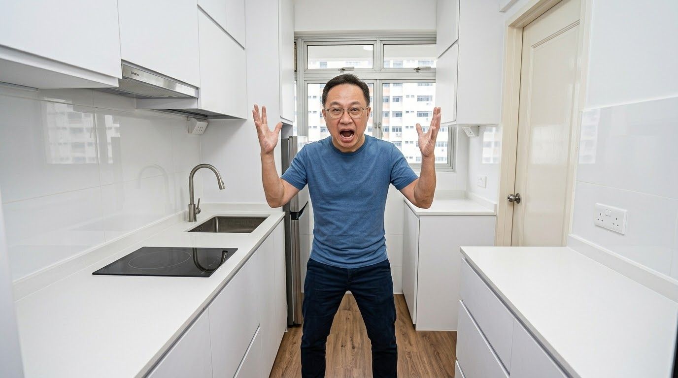 Tengah BTO Kitchen So Tiny Your Backside Blocks The Stove? HDB Strikes Back With The Ultimate “Flex”